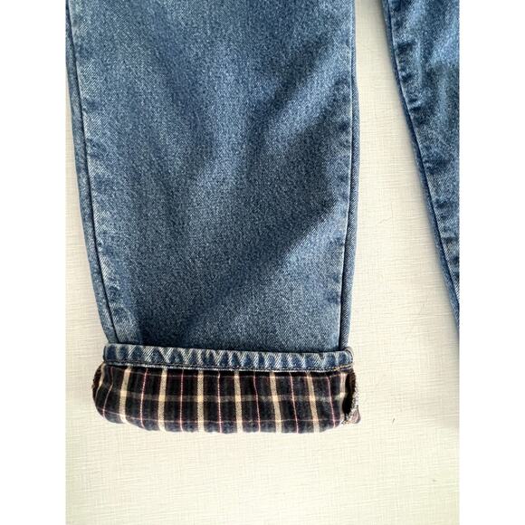 LL Bean 38x32 Relaxed Fit Jeans Cotton Flannel Lined Denim Durable Warm Winter - Picture 10 of 16